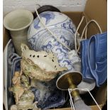 A quantity of miscellaneous porcelain and glass, etc.