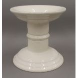 A white porcelain ham stand. 19.5 cm high.