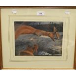 ENGLISH SCHOOL, A Pair of Squirrels, oil, framed and glazed. 26 x 19.5 cm.