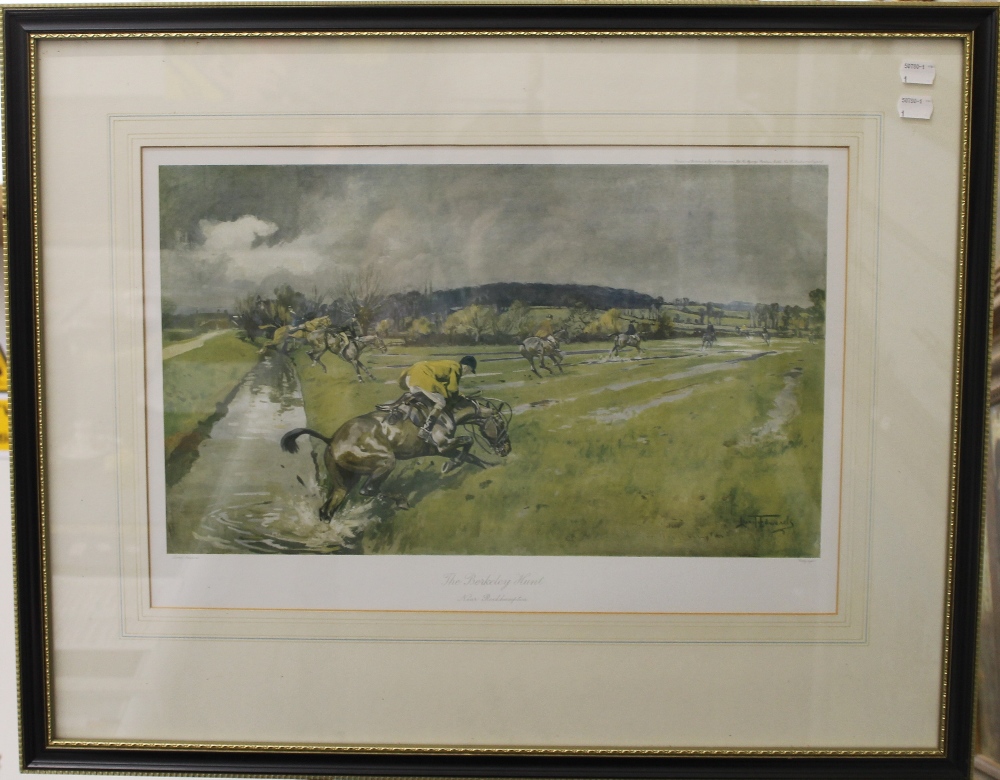 LIONEL EDWARDS (1878-1966) British, Cottesmore Hunt, print, signed in pencil to margin, - Image 5 of 8