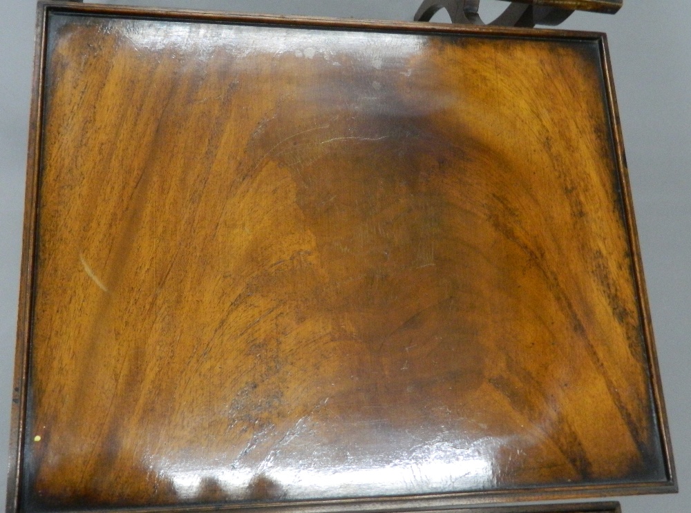 A nest of three mahogany tables. 56 cm wide. - Image 6 of 7