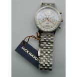 A Jack Mason gentleman's wristwatch, with original tags. 4.25 cm wide.
