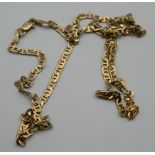 A 9 ct gold chain. 4.3 grammes.
