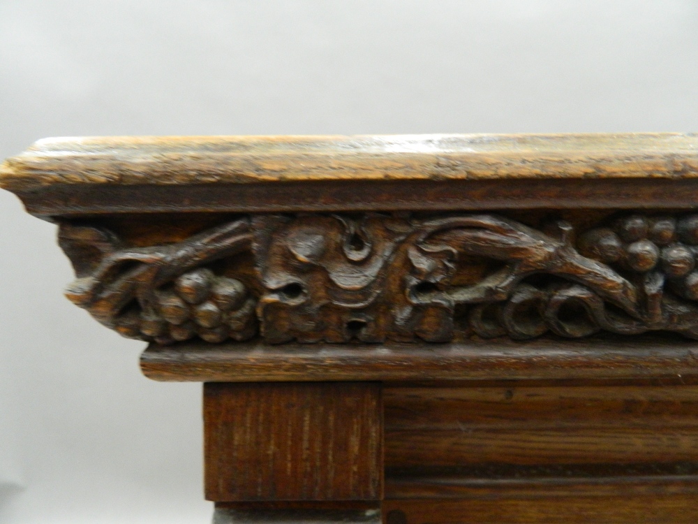 A Victorian carved oak lectern. 68.5 cm wide, 84 cm high, 61 cm deep. - Image 5 of 12