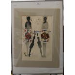 SALVADOR DALI (1904-1989) Spanish, print, mounted, framed and glazed. 20 x 42 cm.