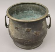 A large Chinese bronze censer. 23.5 cm high.