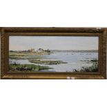 HARLEY CROSSLEY, Mudderford, oil on board, framed. 75 x 30.5 cm.