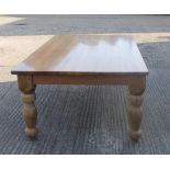 A modern oak and pine kitchen table. 216.5 x 121 cm. The property of Germaine Greer.