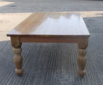 A modern oak and pine kitchen table. 216.5 x 121 cm. The property of Germaine Greer.