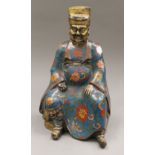 A Chinese cloisonne model dignitary. 30 cm high.