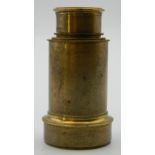 A small Jones of London three drawer brass telescope. 14.5 cm extended.