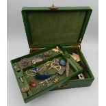 A box of various jewellery, etc.