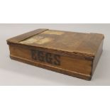 A vintage Dairy Outfit Company Travelling Egg Box. 36.5 cm wide.