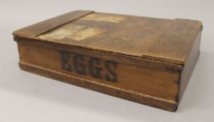 A vintage Dairy Outfit Company Travelling Egg Box. 36.5 cm wide.