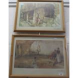 WILLIAM RUSSELL FLINT (1880-1969) British, two prints, framed and glazed. 43 x 27 cm.