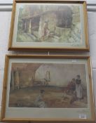 WILLIAM RUSSELL FLINT (1880-1969) British, two prints, framed and glazed. 43 x 27 cm.