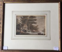 WILLIAM HARDING (18TH/19TH CENTURY) British, River Scene, watercolour, framed and glazed. 16 x 10.