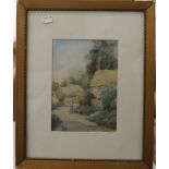 E H TYNDALE, County Cottage Scenes, a pair of watercolours, framed and glazed. 16.5 x 23 cm.