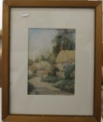E H TYNDALE, County Cottage Scenes, a pair of watercolours, framed and glazed. 16.5 x 23 cm.