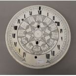 A Victorian white porcelain sundial. 27 cm diameter.