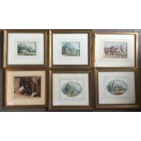 A collection of small 19th century watercolours, framed and glazed. (6). The largest 15 x 12 cm.