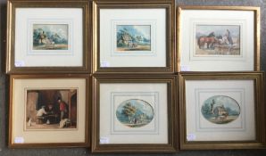 A collection of small 19th century watercolours, framed and glazed. (6). The largest 15 x 12 cm.