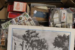 A quantity of miscellaneous items, including cigarette cards, badges, etc.