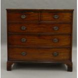 A 19th century mahogany chest of drawers. 108 cm wide.