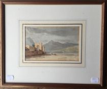 J FIELDING (19TH CENTURY), Lake View with Mountains in the Background, watercolour,