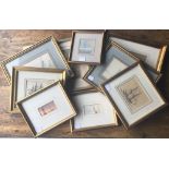 A collection of small watercolours and sketches of Marine Views. The largest 16.5 x 13 cm.