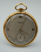 A vintage 18 ct gold super slim Zenith Chronometer pocket watch, retailed by Mappin,