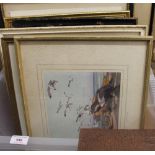 A quantity of various etchings, prints and pictures.