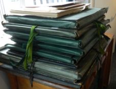 A large collection of Victorian folios of prints.