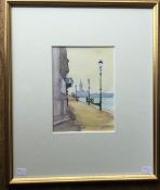 Parisian Scene, watercolour and bodycolour, together with another watercolour.