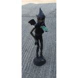 A bronze pixie. 98 cm high.