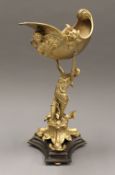 A gilt bronze centrepiece. 39 cm high.