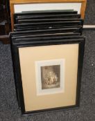 A quantity of framed Cries of London prints, etc.