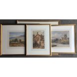 Four various 19th century watercolours, all framed and glazed. The largest 43 x 30 cm.
