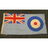 A WWII single panel stitched airfield RAF flag 42, dated with Air Ministry stamps.