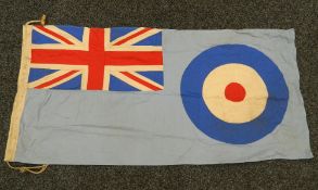 A WWII single panel stitched airfield RAF flag 42, dated with Air Ministry stamps.