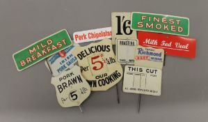 A collection of vintage grocers labels.