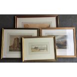 Four various 19th century watercolours, all framed and glazed. The largest 34 x 25 cm.