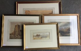 Four various 19th century watercolours, all framed and glazed. The largest 34 x 25 cm.