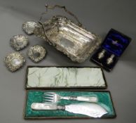 A quantity of silver and silver plate