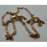 A 9 ct gold chain. 8.6 grammes.