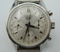 A rare Tag Heuer Carrera gentleman's wristwatch. 4 cm wide.