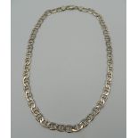 A silver gentleman's chain. 44 cm long. 33.8 grammes.