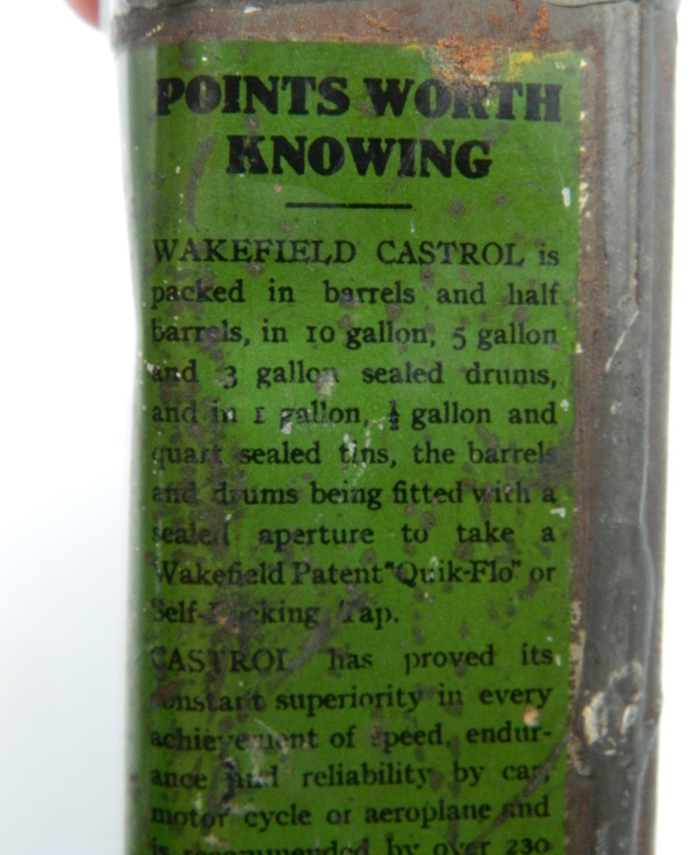 An early Wakefield Castrol Motor Oil half pint oil can. 12 cm high. - Image 10 of 12