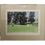 TOM ADAMS, Tennis at Badminton House, limited edition screen print 62/65, framed and glazed.