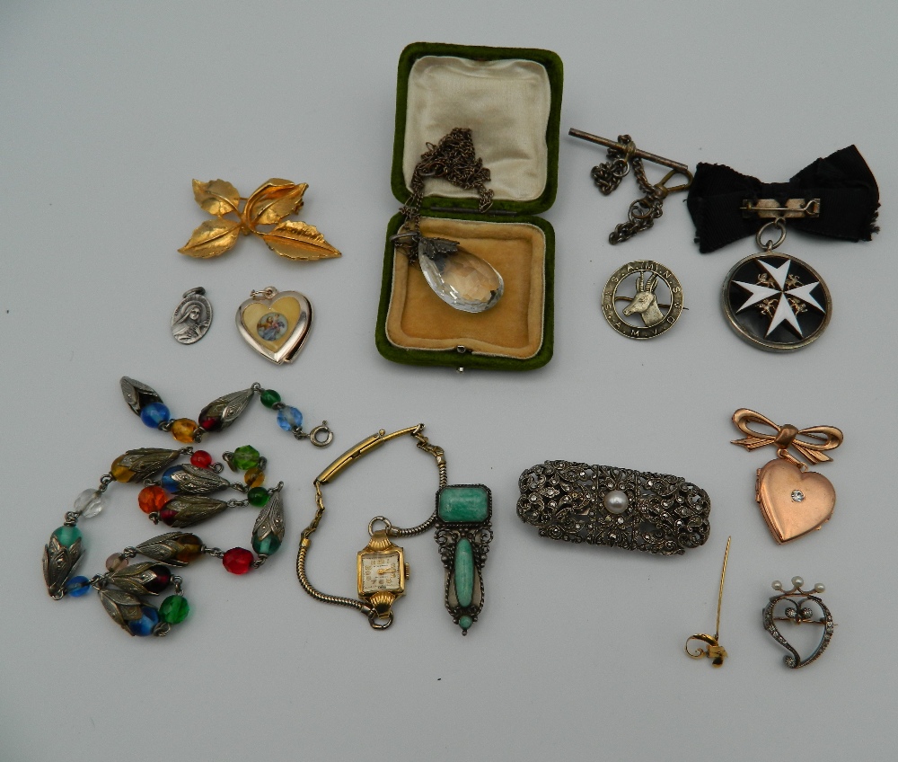 A box of various jewellery, etc.